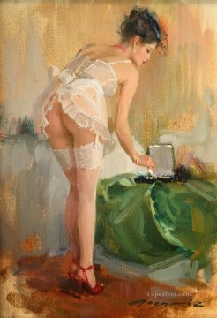 Pretty Woman KR 012 Impressionist Oil Paintings